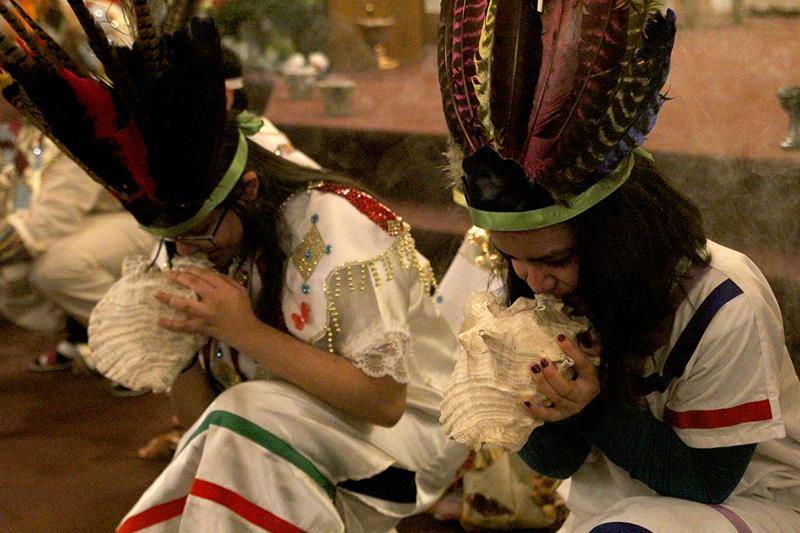 MONROE — Parishioners at Our Lady of Lourdes Church celebrated the feast of Our Lady of Guadalupe Dec. 12 with singing, traditional dances and a Mass that evening offered by Father Benjamin Roberts, pastor. (Photos by SueAnn Howell | Catholic News Herald)