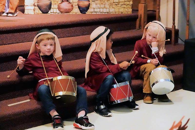HUNTERSVILLE — Preschoolers at St. Mark Preschool put on their annual Christmas pageant in December, performing for residents of Ranson Ridge Assisted Living and Nursing Home. (Photos provided by Amy Burger)