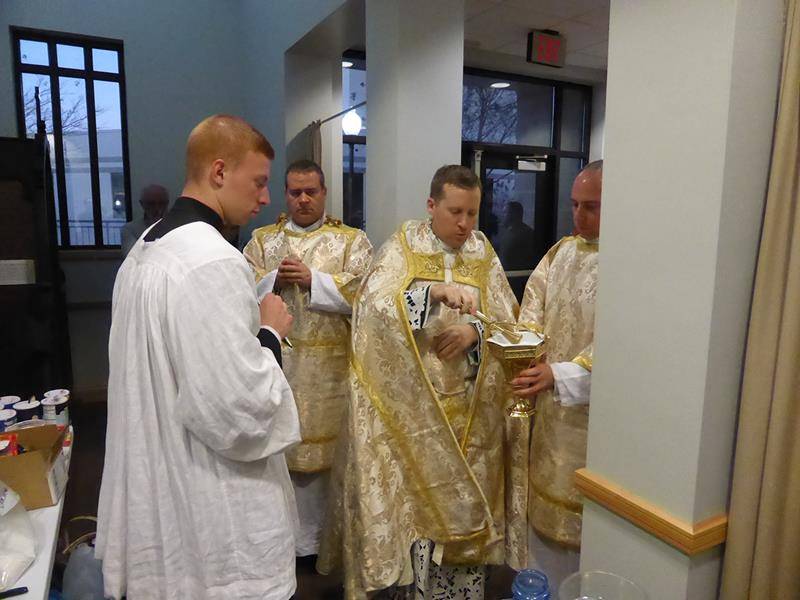 Close to 200 faithful attended a special vigil of Epiphany blessing and Mass in the Extraordinary Form (Latin) at Charlotte Catholic High School Jan. 5. (Photos by Mike FitzGerald, correspondent, and SueAnn Howell, senior reporter)