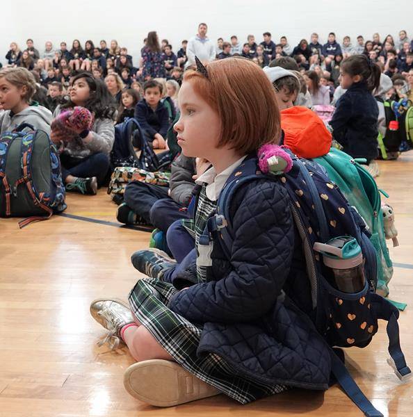 HUNTERSVILLE —St. Mark School’s students celebrated Community Appreciation Day. In addition to the red carpet kick-off events — all of the students participated in a community service project in their classrooms. (Photos provided by Amy Burger)
