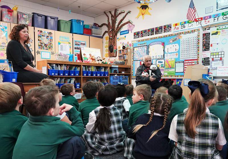 HUNTERSVILLE —St. Mark School’s students celebrated Faith Appreciation Day during Catholic Schools Week with Mass and heard from many speakers. (Photos provided by Amy Burger)