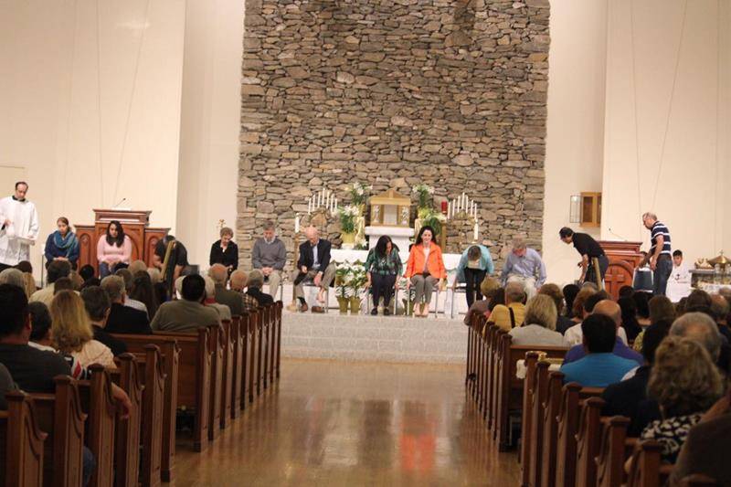 HENDERSONVILLE — Mass on Holy Thursday was celebrated at Immaculate Conception Church. (Photo via Facebook) 