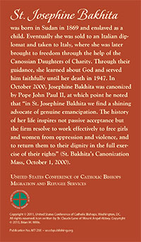 020119 Josephine Bakhita Prayer Card 4