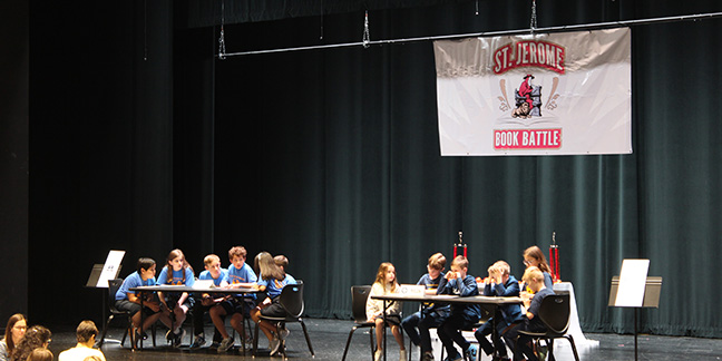 St. Gabriel, Holy Trinity take top honors at second annual St. Jerome Book Battle 